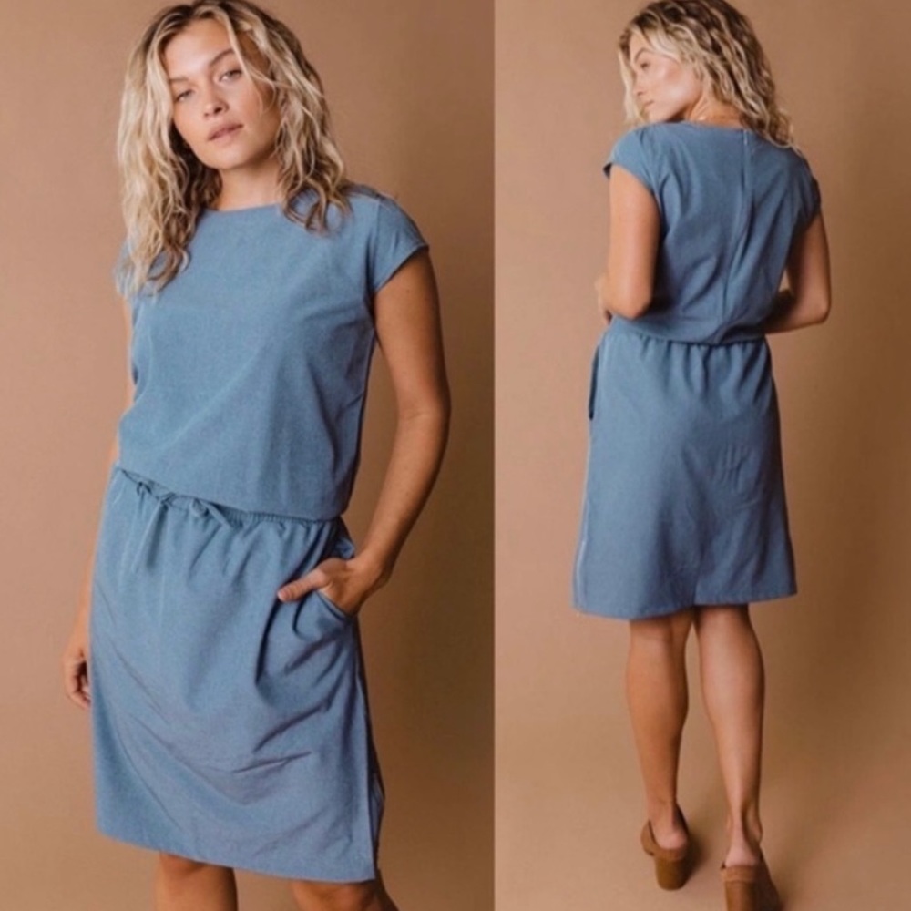 Albion Blue Going Places Dress Size Medium